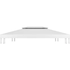 Discount vidaXL Paviljongtak med ventilering 310 g/m² 4x3 m Vit