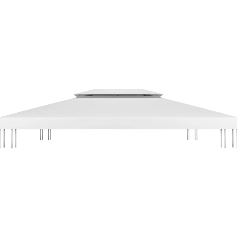 Discount vidaXL Paviljongtak med ventilering 310 g/m² 4x3 m Vit