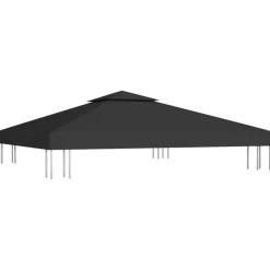 Discount vidaXL Paviljongtak med ventilering 310 g/m² 3x3 m Svart
