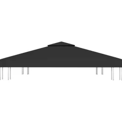 Discount vidaXL Paviljongtak med ventilering 310 g/m² 3x3 m Svart