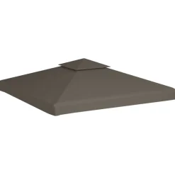 vidaXL Paviljongtak med ventilering 310 g/m² 3x3 m taupe