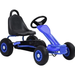 vidaXL Pedaldriven gokart med luftfyllda däck blå