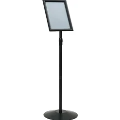 Discount vidaXL Pedestal affischställ Silver a3 PVC och stål Svart