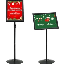 Discount vidaXL Pedestal affischställ Silver a3 PVC och stål Svart