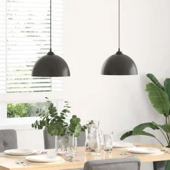 Hot vidaXL Pendellampa 2 st höjdjusterbar E27 Ø 30 cm metall Svart