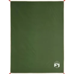 Clearance vidaXL Picknickfilt med markpinnar 205x155 cm Grön
