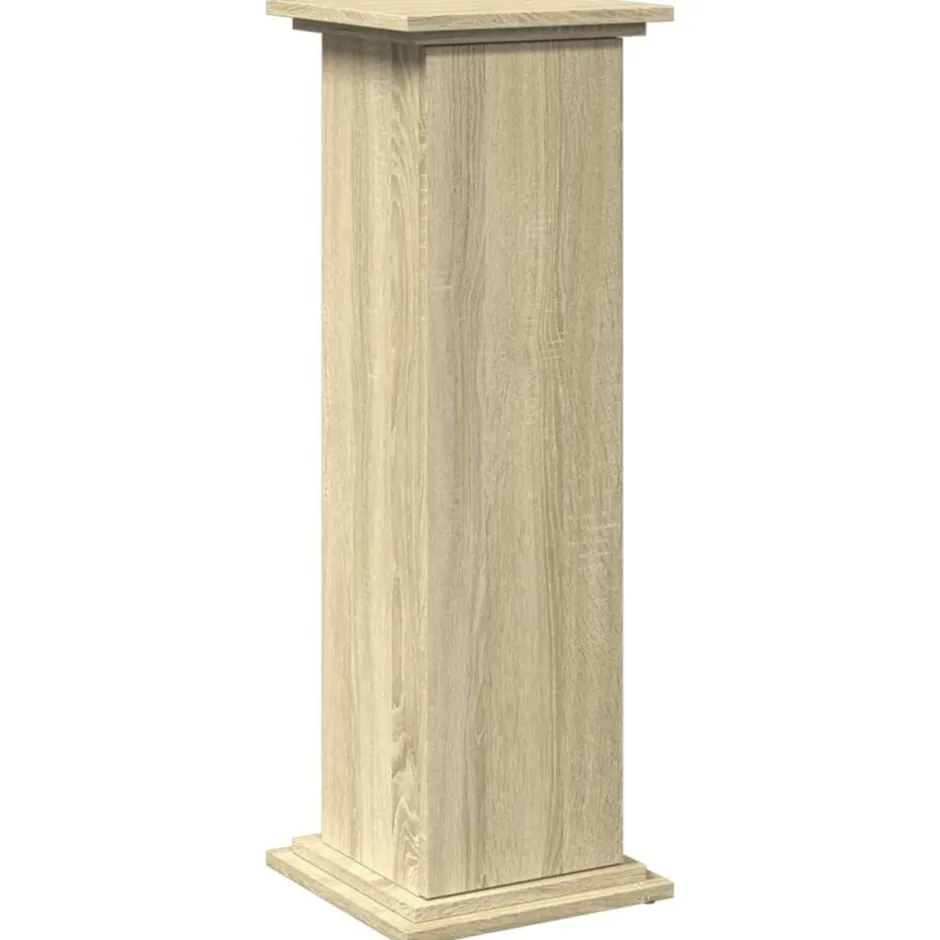 Hot vidaXL Piedestal med förvaring sonoma-ek 31x30x90 cm konstruerat trä Sonoma ek
