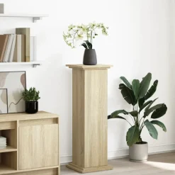 Hot vidaXL Piedestal med förvaring sonoma-ek 31x30x90 cm konstruerat trä Sonoma ek
