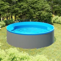 vidaXL Plaskpool 350x90 cm grå