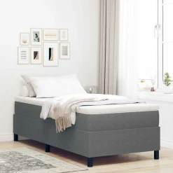 vidaXL Plattform sängram Ljusgrå 80 x 200 cm Kordread tyg