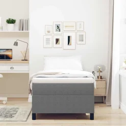 vidaXL Plattform sängram Ljusgrå 80 x 200 cm Kordread tyg