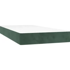 vidaXL Pocketresårmadrass medium 80x200x20 cm sammet Mörkgrön