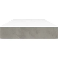 vidaXL Pocketresårmadrass medium ljusgrå 80x200x20 cm sammet