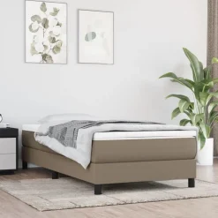 vidaXL Pocketresårmadrass medium taupe 80x200x20 cm tyg
