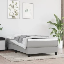 Sale vidaXL Pocketresårmadrass medium 80x200x20 cm tyg Ljusgrå