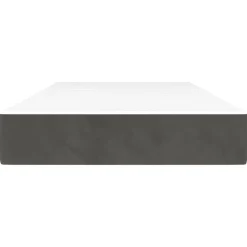 vidaXL Pocketresårmadrass medium mörkgrå 80x200x20 cm sammet