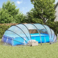 vidaXL Pooltält Dome Transparent 538 x 440 x 204 cm PVC