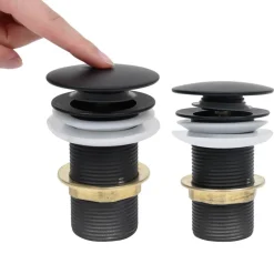 Discount vidaXL Pop-up bottenventil utan bräddavlopp 6,4x6,4x9,1 cm Svart