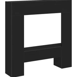 vidaXL Öppen spis infattning 81x18x82 cm konstruerat trä Svart ek
