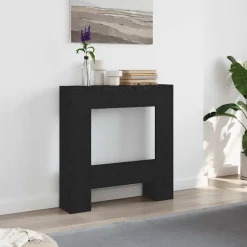 vidaXL Öppen spis infattning 81x18x82 cm konstruerat trä Svart ek