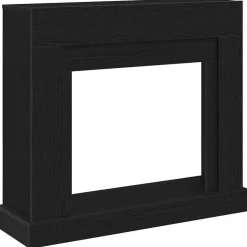 Best vidaXL Öppen spis infattning 100x30x87,5 cm konstruerat trä Svart ek