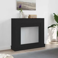 Best vidaXL Öppen spis infattning 100x30x87,5 cm konstruerat trä Svart ek