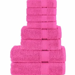 vidaXL Premium handdukar 8 st SOLUND rosa 600 gsm
