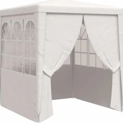 vidaXL Professionellt partytält med väggar 2x2 m vit 90 g/m²
