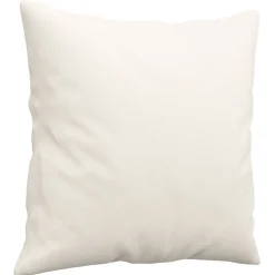 vidaXL Prydnadskuddar 2 st gräddvit 40x40 cm konstläder