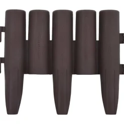 vidaXL Rabattkant 36 st brun 10 m PP