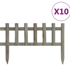 Discount vidaXL Rabattkanter 10 st granträ 4,4 m Grå