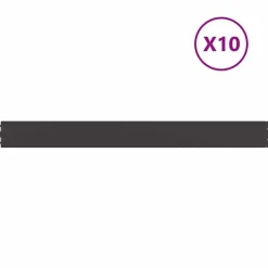 Sale vidaXL Rabattkanter 10 st 10x103 cm kallvalsat stål Svart