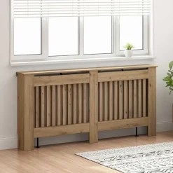 vidaXL Radiatorlock Artisan Ek 172 x 19 x 81,5 cm Konstruerat trä