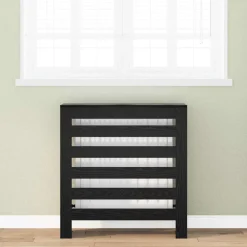 Online vidaXL Radiatorlock 78 x 20 x 82 cm Konstruerat trä Svart ek
