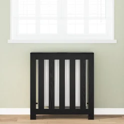 Discount vidaXL Radiatorlock 78 x 20 x 82 cm Konstruerat trä Svart ek