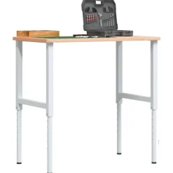 vidaXL Ramar till arbetsbänk 2 st metall 55x(69-95,5) cm grå
