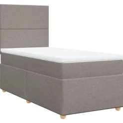 vidaXL Ramsäng med madrass taupe 80x200 cm tyg