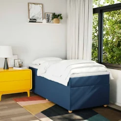 Sale vidaXL Ramsäng med madrass 80x200 cm tyg Blå