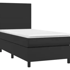 Outlet vidaXL Ramsäng med madrass 80x200 cm konstläder Svart