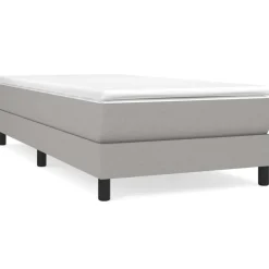 New vidaXL Ramsäng med madrass 80x200 cm tyg Ljusgrå