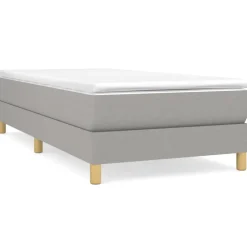 Outlet vidaXL Ramsäng med madrass 80x200 cm tyg Ljusgrå
