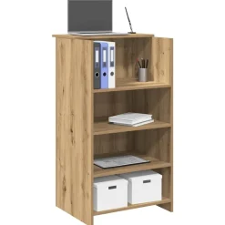 New vidaXL Receptionsdisk 55x50x103,5 cm konstruerat trä artisan ek