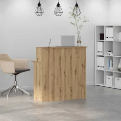 vidaXL Receptionsdisk artisan ek 100x50x103,5 cm konstruerat trä