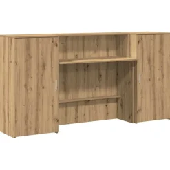 vidaXL Receptionsdisk artisan ek 200x50x103,5 cm konstruerat trä