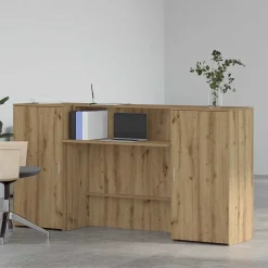vidaXL Receptionsdisk artisan ek 200x50x103,5 cm konstruerat trä