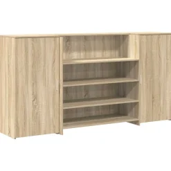 vidaXL Receptionsdisk sonoma-ek 200x50x103,5 cm konstruerat trä