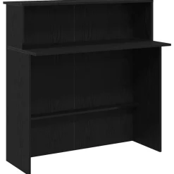 New vidaXL Receptionsdisk 100x50x103,5 cm konstruerat trä Svart