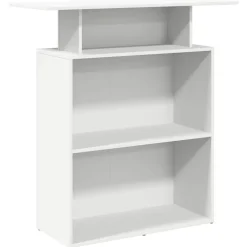 vidaXL Receptionsdisk vit 100x40x104 cm konstruerat trä