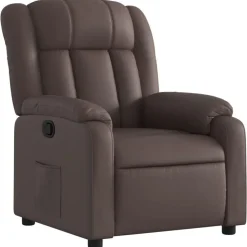 vidaXL Reclinerfåtölj brun konstläder