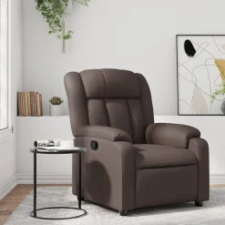 vidaXL Reclinerfåtölj brun konstläder
